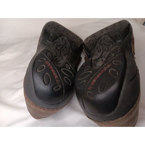 Merrell BRIO Mary Jane Women's 6.5 Brown Leather Slip On Comfort Shoes Ortholite - Picture 7 of 8